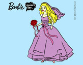 Dibujo Barbie vestida de novia pintado por Samanta123
