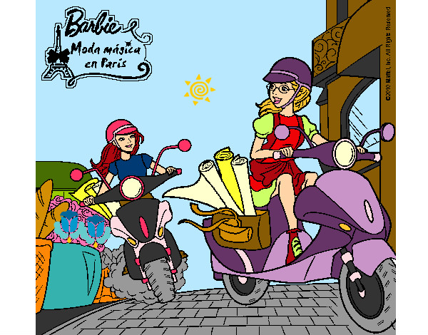 Barbie y su amiga en moto 1