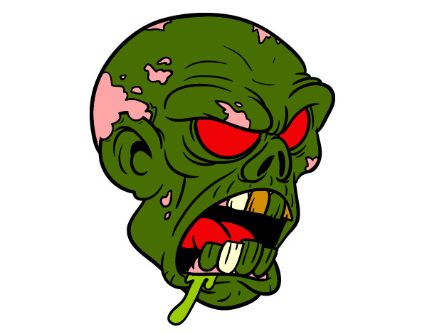 Dibujo Cabeza de zombi pintado por alex108