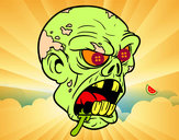 Dibujo Cabeza de zombi pintado por RaulCR7