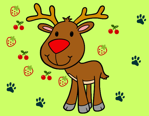 Ilustración vectorial de dibujos animados de Rudolph el reno de la nariz  roja Imagen Vector de stock  Alamy