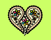 Dibujo Corazón de flores pintado por Rosemery