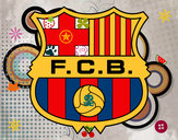 Dibujo Escudo del F.C. Barcelona pintado por benjis555