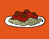 Dibujo Espaguetis con carne pintado por jfrkffkkf