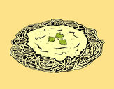 Dibujo Espaguetis con queso pintado por jfrkffkkf