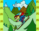 Dibujo Esquiador pintado por vacardi