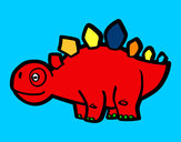 Dibujo Estegosaurio joven pintado por izan4
