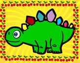 Dibujo Estegosaurio joven pintado por rossy46