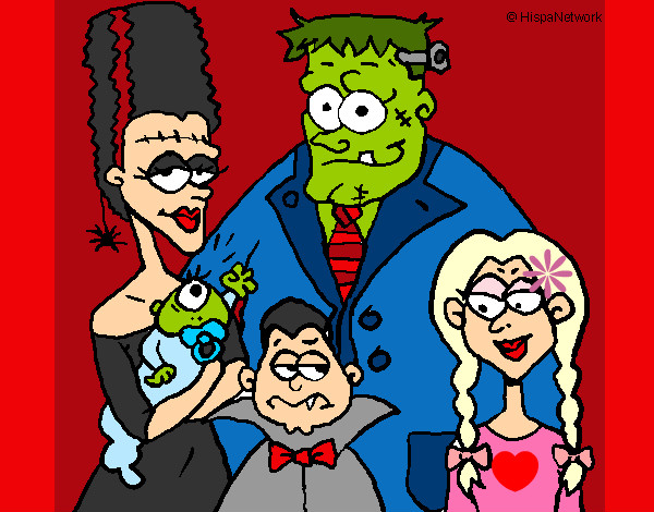 Dibujo Familia de monstruos pintado por fativalen