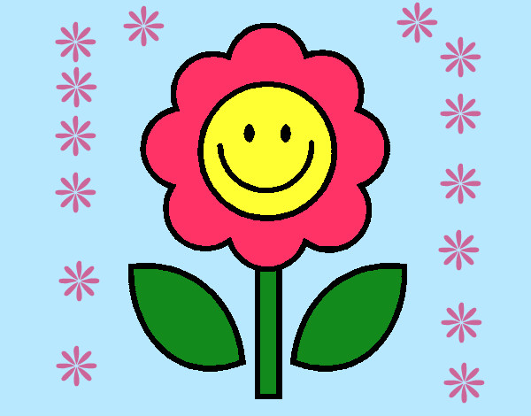 Dibujo Flor happy pintado por hocel
