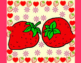 Dibujo fresas pintado por deyis