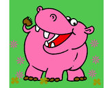 Dibujo Hipopótamo pintado por rossy46
