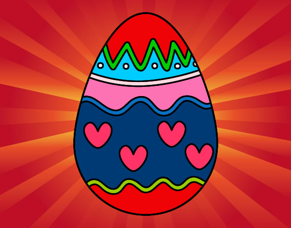 Dibujo Huevo con corazones pintado por Caramelo89