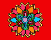 Dibujo Mándala con forma de flor weiss pintado por RocioAnto