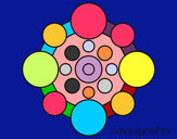Dibujo Mandala con redondas pintado por lilieloy