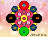 Dibujo Mandala con redondas pintado por Vemeerita