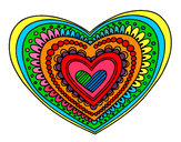 Dibujo Mandala corazón pintado por Alonsin1