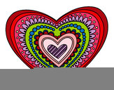 Dibujo Mandala corazón pintado por maryte50