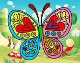 Dibujo Mandala mariposa pintado por Alonsin1