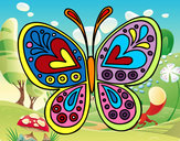 Dibujo Mandala mariposa pintado por Alonsin1