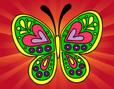 Dibujo Mandala mariposa pintado por belenzotas