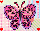 Dibujo Mandala mariposa pintado por Eva1213