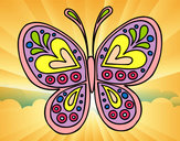 Dibujo Mandala mariposa pintado por Rosemery
