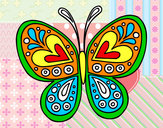 Dibujo Mandala mariposa pintado por soniar