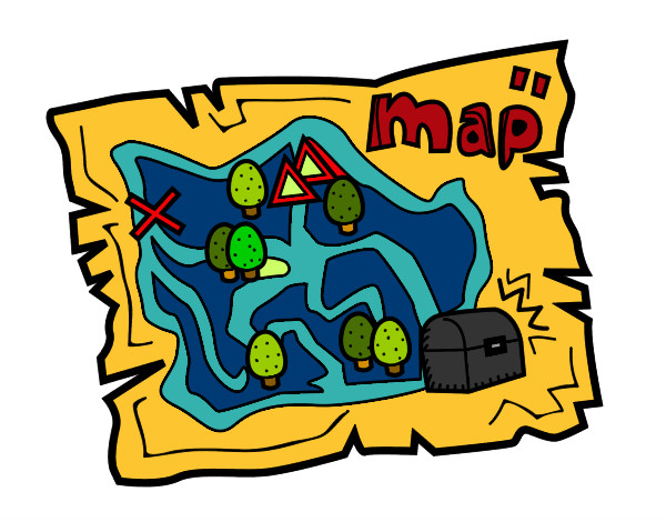 Dibujo Mapa del tesoro pintado por Micky02Ale