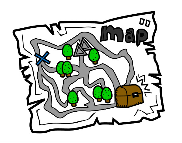 Dibujo Mapa del tesoro pintado por shelsytap