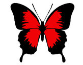 Dibujo Mariposa con alas negras pintado por encarnarue