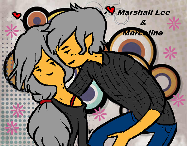 Dibujo Marshall Lee y Marceline pintado por AlmendraGD