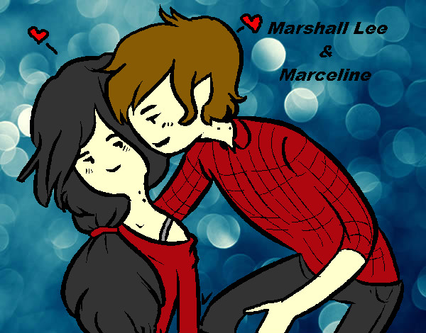 Dibujo Marshall Lee y Marceline pintado por yezus