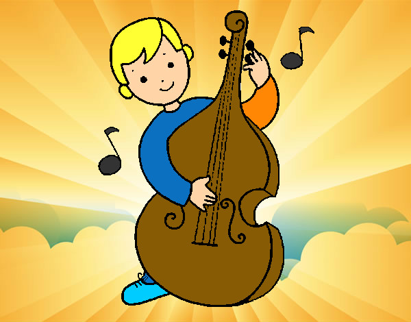 Dibujo Niño con violonchelo pintado por hocel