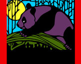 Dibujo Oso panda comiendo pintado por Estibalitz