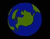 Dibujo Planeta Tierra pintado por jfrkffkkf