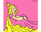 Dibujo Princesa relajada pintado por danielsam8