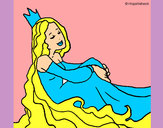 Dibujo Princesa relajada pintado por melisa7905