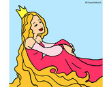 Dibujo Princesa relajada pintado por Sandrixbel