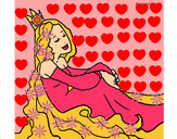 Dibujo Princesa relajada pintado por selena12
