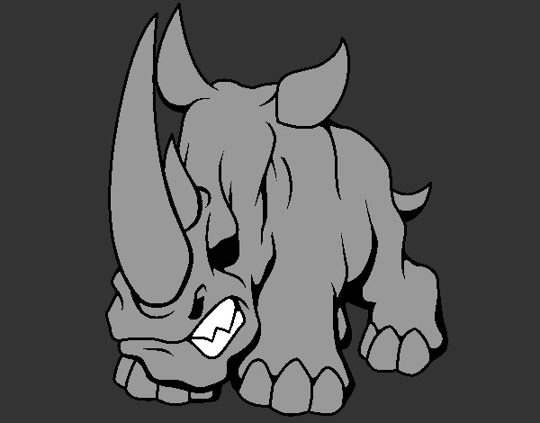 Dibujo Rinoceronte II pintado por jfrkffkkf