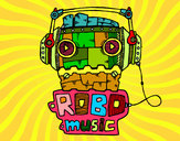 Dibujo Robot music pintado por VALERIA222