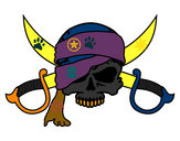 Dibujo Símbolo pirata pintado por dani2007