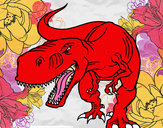 Dibujo Tiranosaurio Rex enfadado pintado por ragasa