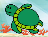 Dibujo Tortuga nadando pintado por elisita