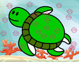 Dibujo Tortuga nadando pintado por gabiagus
