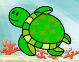 Dibujo Tortuga nadando pintado por Sandrixbel