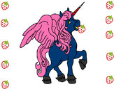 Dibujo Unicornio con alas pintado por SADYS