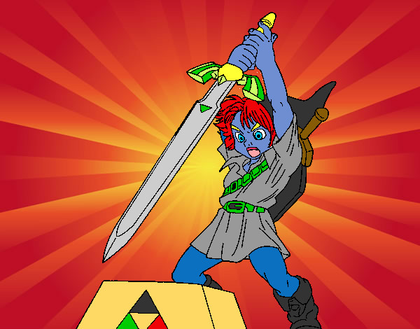 Dibujo Zelda pintado por brisgeidy