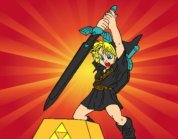 Dibujo Zelda pintado por Diable